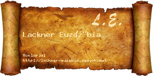 Lackner Euzébia névjegykártya